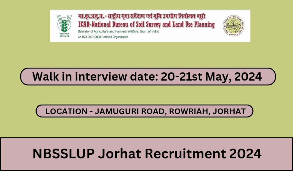 NBSSLUP Jorhat Recruitment 2024