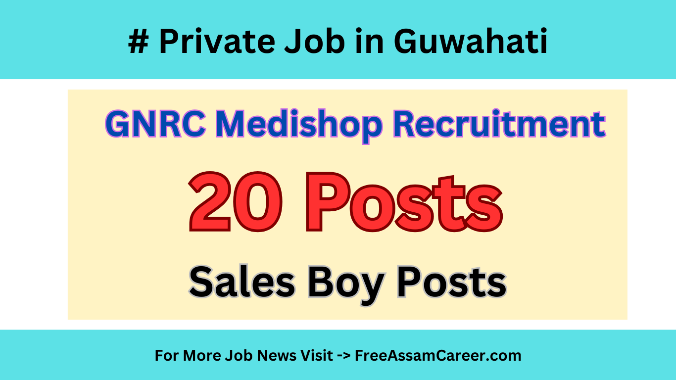 Private Job: GNRC Medishop Notification for 20 Sales Boy Posts
